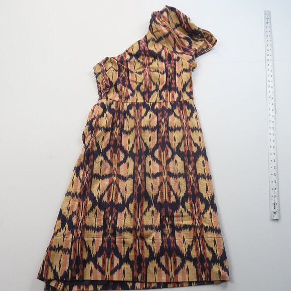 Ulla Johnson Idra Ikat Print One Shoulder Dress Size 4 - Picture 10 of 10